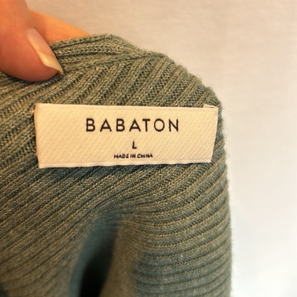 Aritzia Babaton Sage Green Wool Blend Sweater - Picture 3 of 4